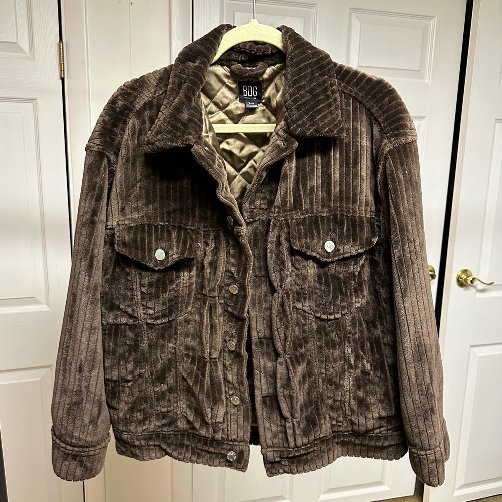 Urban Outfitters Plush Corduroy Trucker Jacket